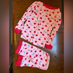 Little Sleepies Pink and Red Cherry Pajama Set